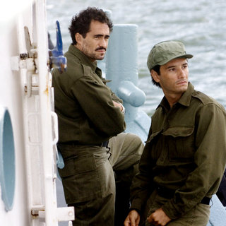 Demian Bichir stars as Fidel Castro and Rodrigo Santoro stars as Raul Castro in IFC Films' Guerrilla (2008)