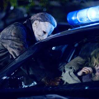 Tyler Mane as Michael Myers and Scout Taylor-Compton as Laurie Strode in MGM/Dimension Films' Halloween (2007)