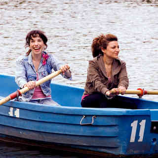 Sally Hawkins stars as Poppy and Alexis Zegerman stars as Zoe in Miramax Films' Happy-Go-Lucky (2008)
