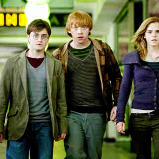 Daniel Radcliffe, Rupert Grint and Emma Watson in Warner Bros. Pictures' Harry Potter and the Deathly Hallows: Part I (2010). Photo credit by Jaap Buitendijk.