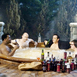 Craig Robinson, Rob Corddry, John Cusack and Clark Duke in MGM's Hot Tub Time Machine (2010)