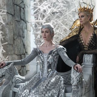 Emily Blunt stars as Freya and Charlize Theron stars as Ravenna in Universal Pictures' The Huntsman: Winter's War (2016)