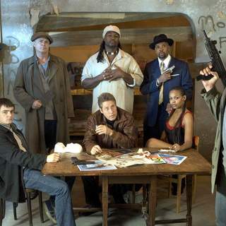 Mark Assante, Laurence Kinlan, Patrick Bergin, Lennox Lewis, Roger Daltrey, Eriq La Salle, Samantha Mumba and Vinnie Jones in Johnny Was