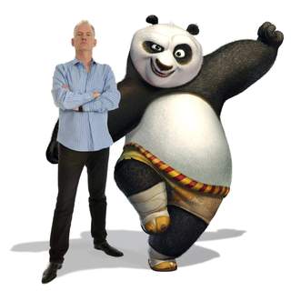 Director JOHN STEVENSON in DreamWorks' Kung Fu Panda (2008). Photo by Patrick Ecclesine.