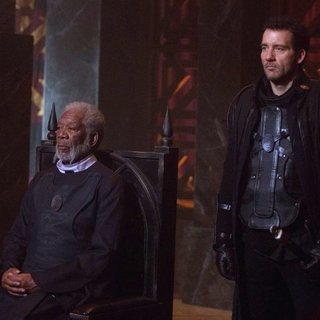 Morgan Freeman stars as Bartok and Clive Owen stars as Raiden in Lionsgate Films' Last Knights (2015). Photo credit by Larry Horricks.