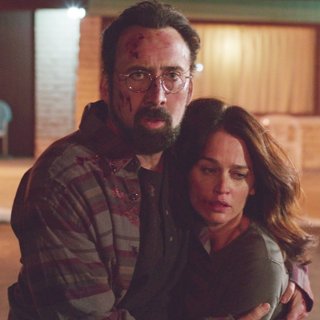 Nicolas Cage stars as Ray and Robin Tunney stars as Maggie in Kirk Shaw Productions' Looking Glass (2018)