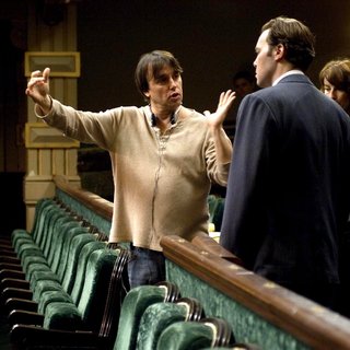 Director Richard Linklater and Christian McKay stars as Orson Welles in Freestyle Releasing's Me and Orson Welles (2009). Photo credit by Liam Daniel.