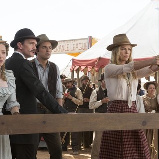Amanda Seyfried, Neil Patrick Harris, Seth MacFarlane and Charlize Theron in Universal Pictures' A Million Ways to Die in the West (2014)