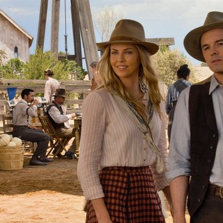 Charlize Theron stars as Anna and Seth MacFarlane stars as Albert in Universal Pictures' A Million Ways to Die in the West (2014)