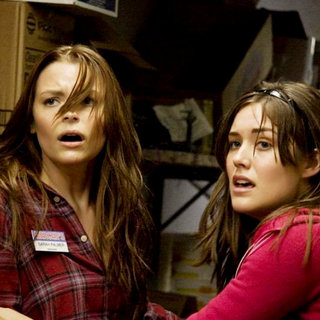 Jaime King stars as Sarah Palmer and Megan Boone stars as Megan in Lionsgate Films' My Bloody Valentine 3-D (2009)