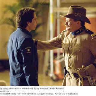 Ben Stiller stars as Larry Daley and Robin Williams stars as President Teddy Roosevelt in 20th Century Fox's Night at the Museum 2: Battle of the Smithsonian (2009). Photo credit by Doane Gregory.
