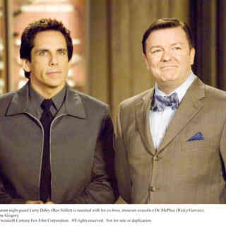 Ben Stiller stars as Larry Daley and Ricky Gervais stars as Dr. McPhee in 20th Century Fox's Night at the Museum 2: Battle of the Smithsonian (2009). Photo credit by Doane Gregory.