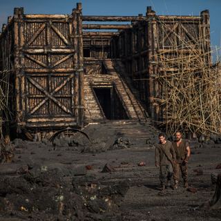 Logan Lerman stars as Ham and Russell Crowe stars as Noah in Paramount Pictures' Noah (2014)