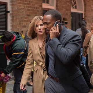 Sandra Bullock (stars as 'Calamity' Jane Bodine) and Anthony Mackie in Warner Bros. Pictures' Our Brand Is Crisis (2015)