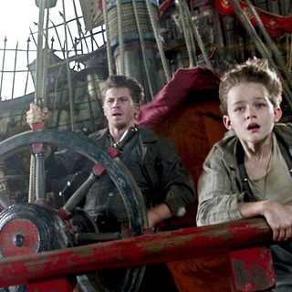 Garrett Hedlund stars as Hook and Levi Miller stars as Peter Pan in Warner Bros. Pictures' Pan (2015)