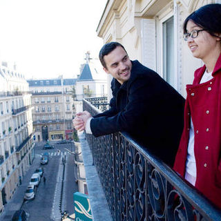 Jake M. Johnson and Charlyne Yi in Paper Heart Productions' Paper Heart (2009). Photo credit by Jay Hunter.