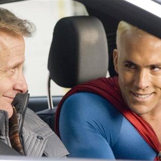 Jeff Daniels stars as Richard and Ryan Reynolds stars as Captain Excellent in MPI Media Group's Paper Man (2010)