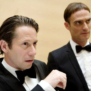 Mathieu Amalric stars as Dominic Greene and Anatole Taubman stars as Elvis in Columbia Pictures' Quantum of Solace (2008)