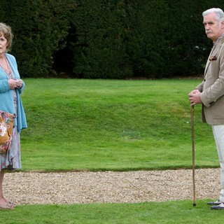 Pauline Collins stars as Cissy Robson and Billy Connolly stars as Wilf Bond in The Weinstein Company's Quartet (2013). Photo credit by Kerry Brown.