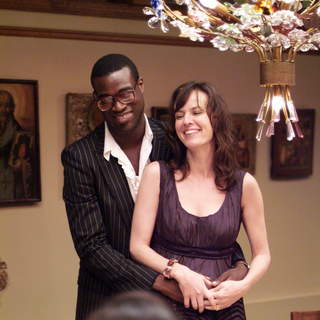 Tunde Adebimpe as Sidney and Rosemarie DeWitt as Rachel in Sony Pictures Classics' Rachel Getting Married (2008). Photo by Bob Vergara.