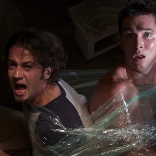 Michael Angarano stars as Travis and Nicholas Braun stars as Billy-Ray in Smodcast Pictures' Red State (2011)