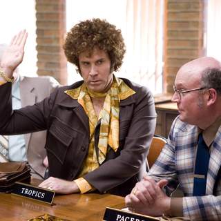 Will Ferrell (center) stars as Jackie Moon, owner of the Flint Tropics, in New Line Cinema's upcoming comedy, SEMI-PRO. Photo Credit: Frank Masi.