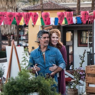 Esai Morales stars as Diego Lozana and Jean Smart stars as Caroline Summers in Senior Moment (2021)
