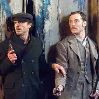 Robert Downey Jr. stars as Sherlock Holmes and Jude Law stars as Dr. John Watson in Warner Bros. Pictures' Sherlock Holmes (2009)