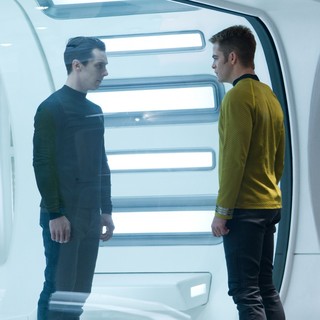 Benedict Cumberbatch stars as Khan and Chris Pine stars as James T. Kirk in Paramount Pictures' Star Trek Into Darkness (2013)