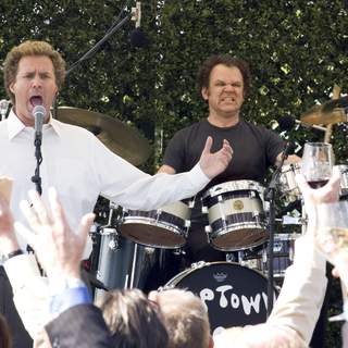Will Ferrell as Brennan Huff (left) and John C. Reilly as Dale Doback (right) in Columbia Pictures' comedy STEP BROTHERS (2008).