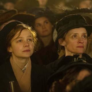 Carey Mulligan stars as Maud Watts and Anne-Marie Duff stars as Violet Miller in Focus Features' Suffragette (2015)