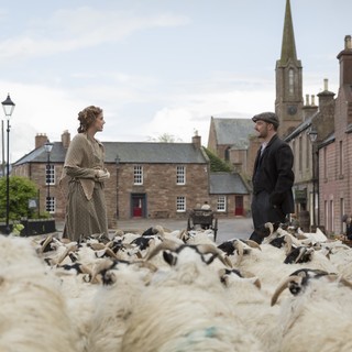 Agyness Deyn stars as Chris Guthrie and Kevin Guthrie stars as Ewan Tavendale in Magnolia Pictures' Sunset Song (2016)