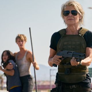 Natalia Reyes, Mackenzie Davis and Linda Hamilton in Paramount Pictures' Terminator: Dark Fate (2019)