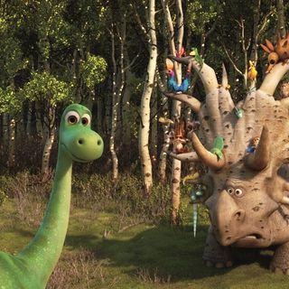 Arlo and A Styracosaurus from Walt Disney Pictures' The Good Dinosaur (2015)