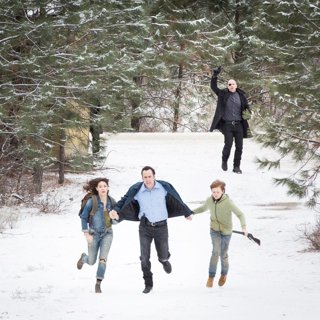 Sarah Lind, Nicolas Cage, Jakob Davies and Hugh Dillon in Minds Eye Entertainment's The Humanity Bureau (2018)