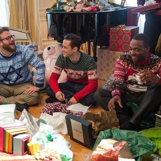 Seth Rogen, Joseph Gordon-Levitt and Anthony Mackie in Columbia Pictures' The Night Before (2015)