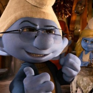 Brainy and Smurfette from Columbia Pictures' The Smurfs 2 (2013)