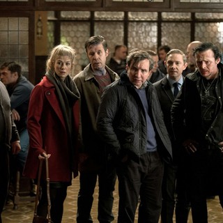 Nick Frost, Rosamund Pike, Paddy Considine, Eddie Marsan, Martin Freeman and Simon Pegg in Focus Features' The World's End (2013)
