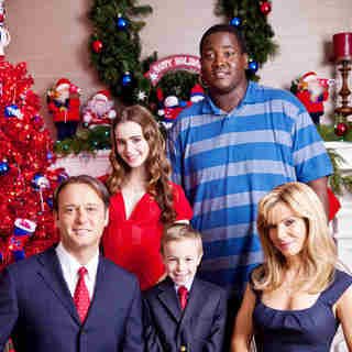 Tim McGraw, Lily Collins, Jae Head, Quinton Aaron and Sandra Bullock in The 20th Century Fox's The Blind Side (2009)