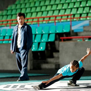 Jackie Chan stars as Mr. Han and Jaden Smith stars as Dre Parker in Columbia Pictures' The Karate Kid (2010)