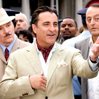 Steve Martin, Andy Garcia and Jean Reno in Columbia Pictures' The Pink Panther 2 (2009). Photo credit by Peter Iovino.