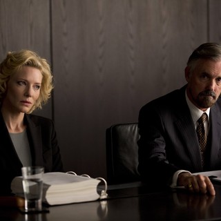 Cate Blanchett stars as Mary Mapes and Andrew McFarlane stars as Dick Hibey in Sony Pictures Classics' Truth (2015)
