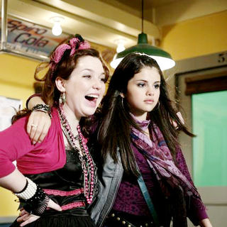 Jennifer Stone stars as Harper and Selena Gomez stars as Alex Russo in Disney Channel's Wizards of Waverly Place: The Movie (2009)