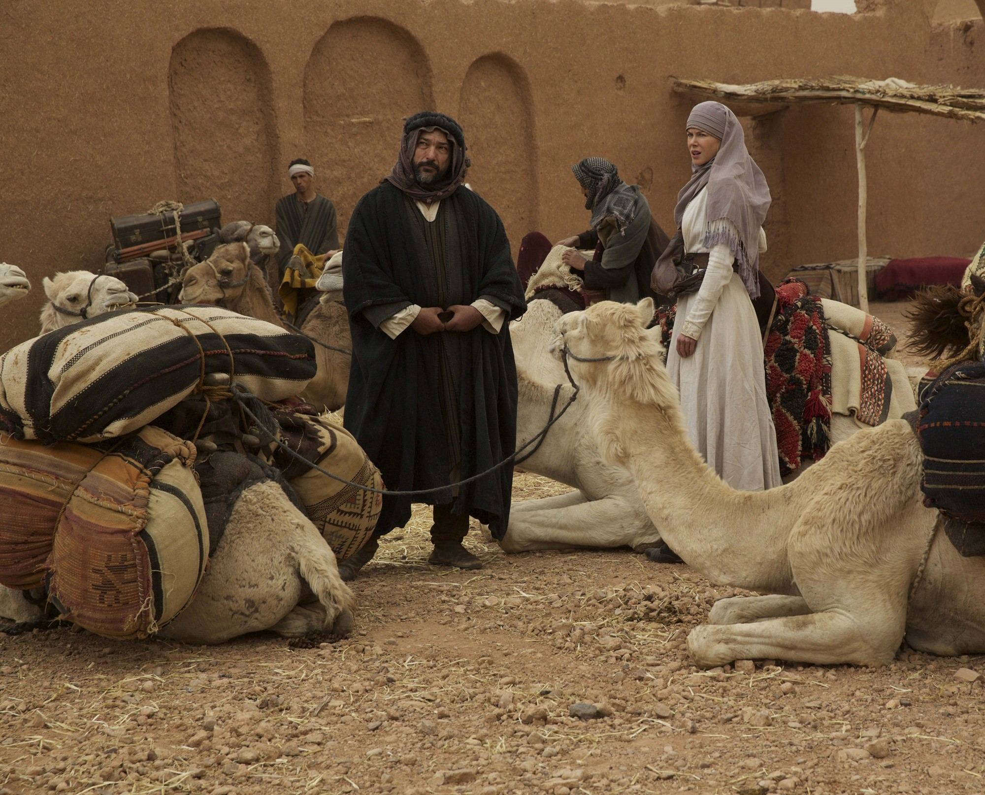Jay Abdo stars as Fattuh and Nicole Kidman stars as Gertrude Bell in IFC Films' Queen of the Desert (2017)