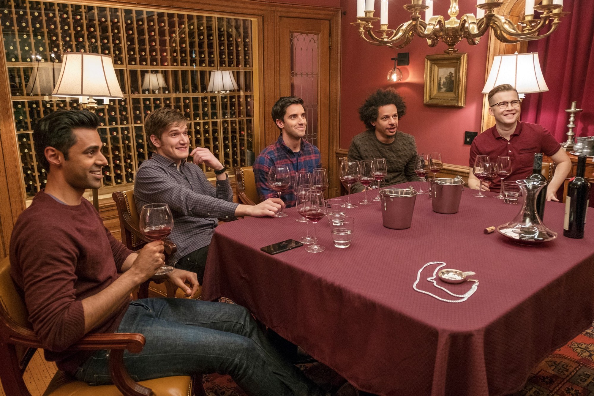 Paul W. Downs, Bo Burnham, Eric Andre and Patrick Carlyle in Sony Pictures' Rough Night (2017)