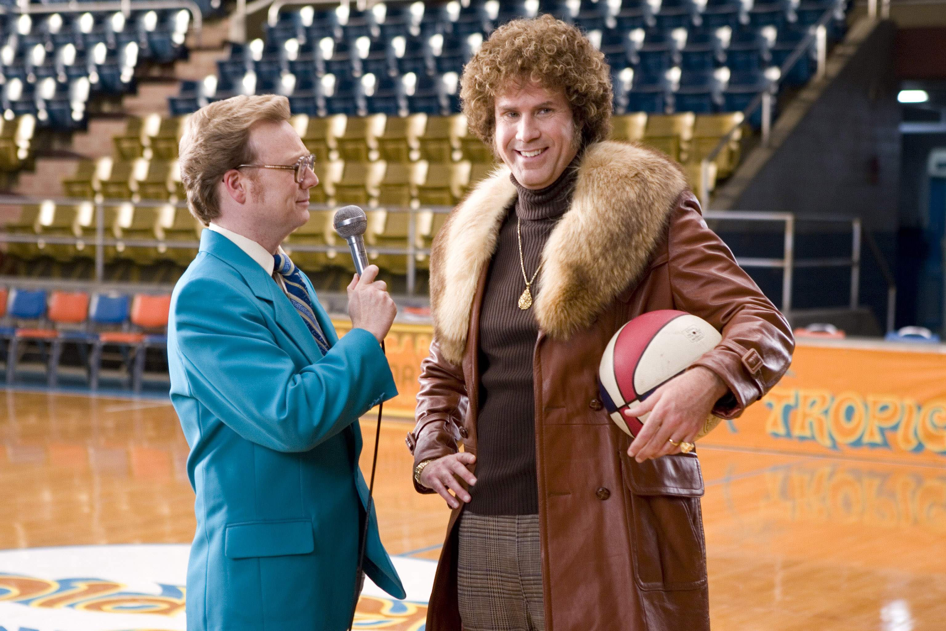 Andrew Daly stars as Dick Pepperfield and Will Ferrell stars as Jackie Moon in New Line Cinema’s upcoming comedy, SEMI-PRO. Photo Credit: Frank Masi