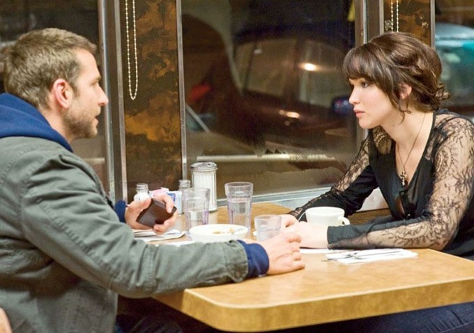 Bradley Cooper stars as Pat Solitano and Jennifer Lawrence stars as Tiffany in The Weinstein Company's Silver Linings Playbook (2013)