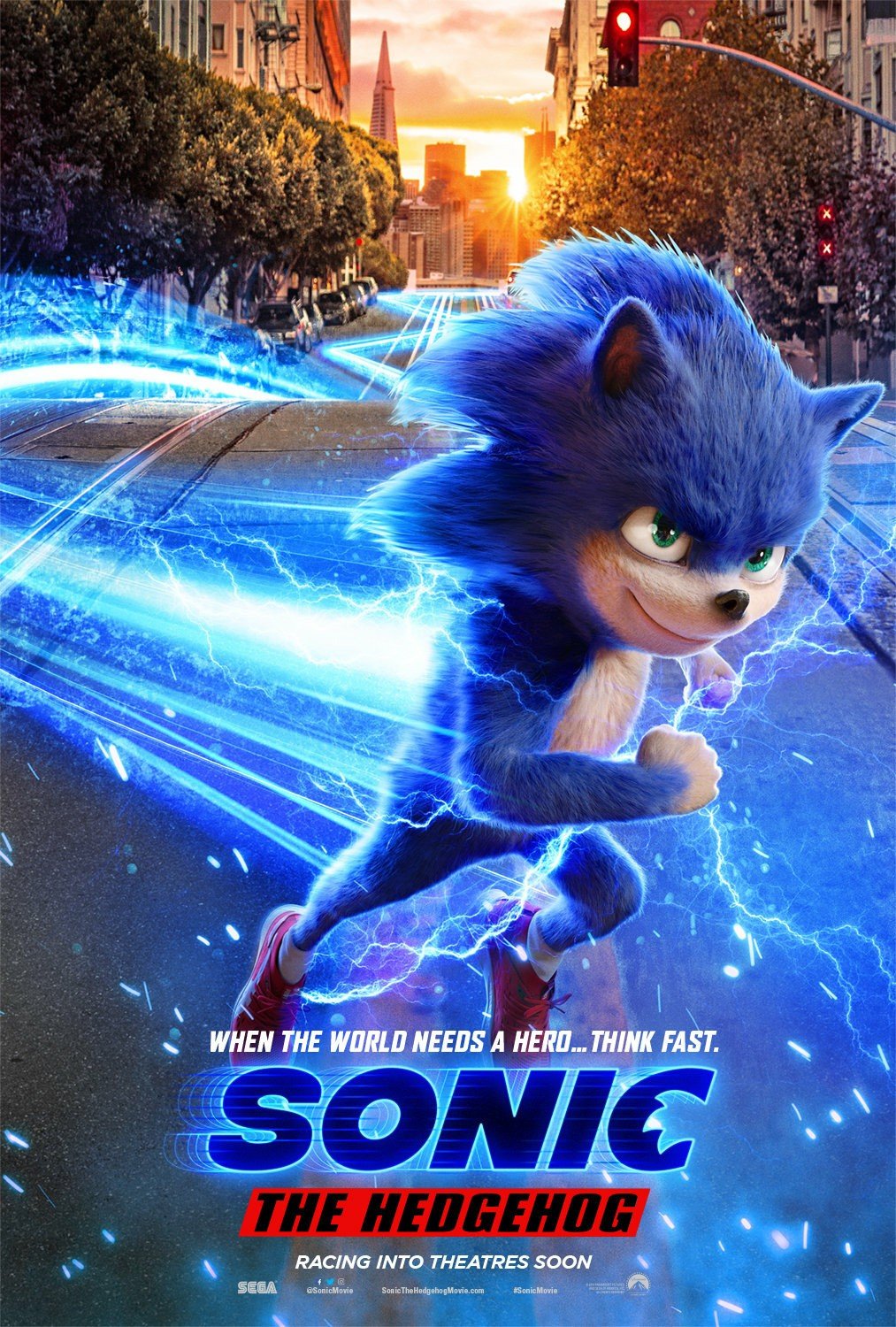 Poster of Paramount Pictures' Sonic the Hedgehog (2020)