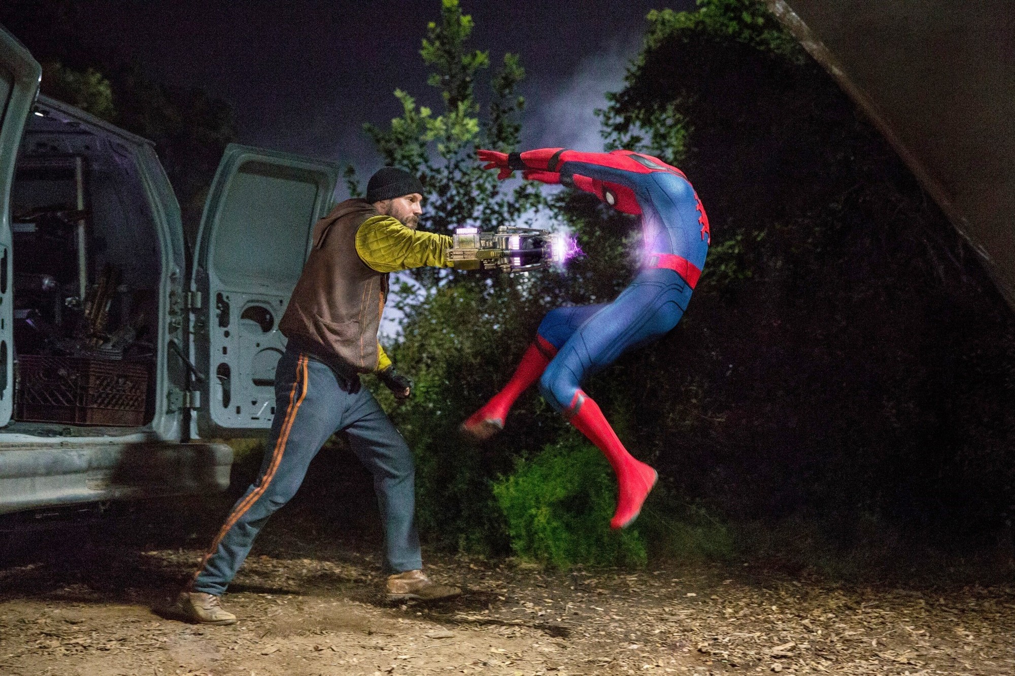 Logan Marshall-Green stars as Jackson Brice/Shocker #1 and Spider-Man in Sony Pictures' Spider-Man: Homecoming (2017)