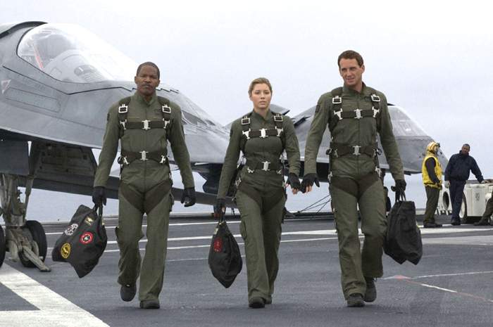 Jamie Foxx, Jessica Biel and Josh Lucas in Columbia Pictures' Stealth (2005)